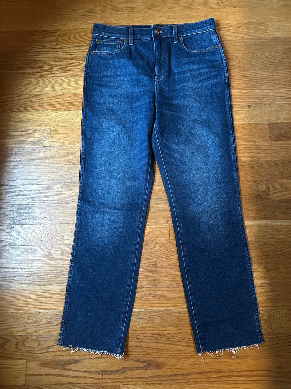 J. Crew Indigo Straight-Leg Cropped Jeans